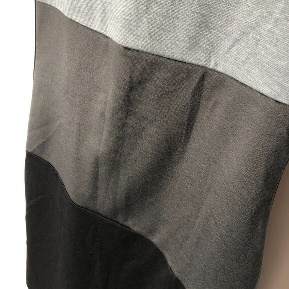 New BeBop Grey & Black Colorblock Capped Sleeved Stretchy Bodycon Mini Dress - Picture 6 of 10